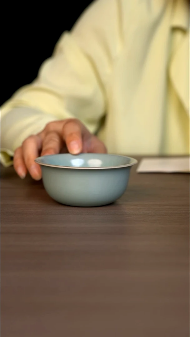 杯仿古釉鸡缸杯开片一级