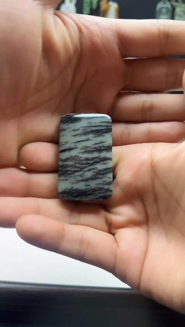 颈饰未镶嵌和田玉若羌水草意境平安卡35无事牌