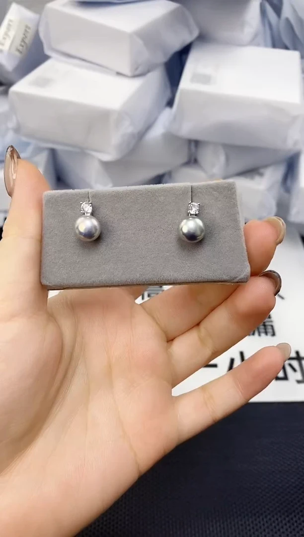 未镶嵌耳饰淡水珍珠ed1076