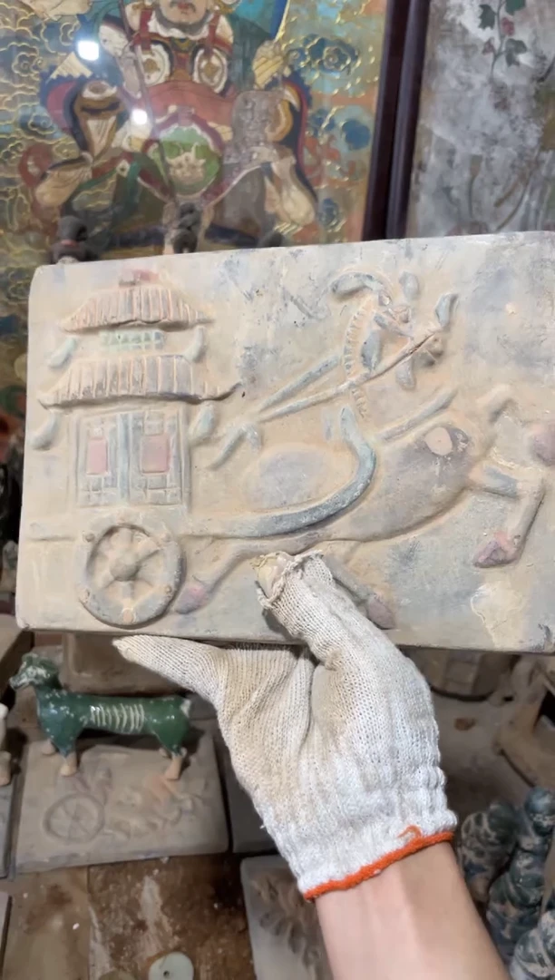 瓷片手工，手绘，陶瓷