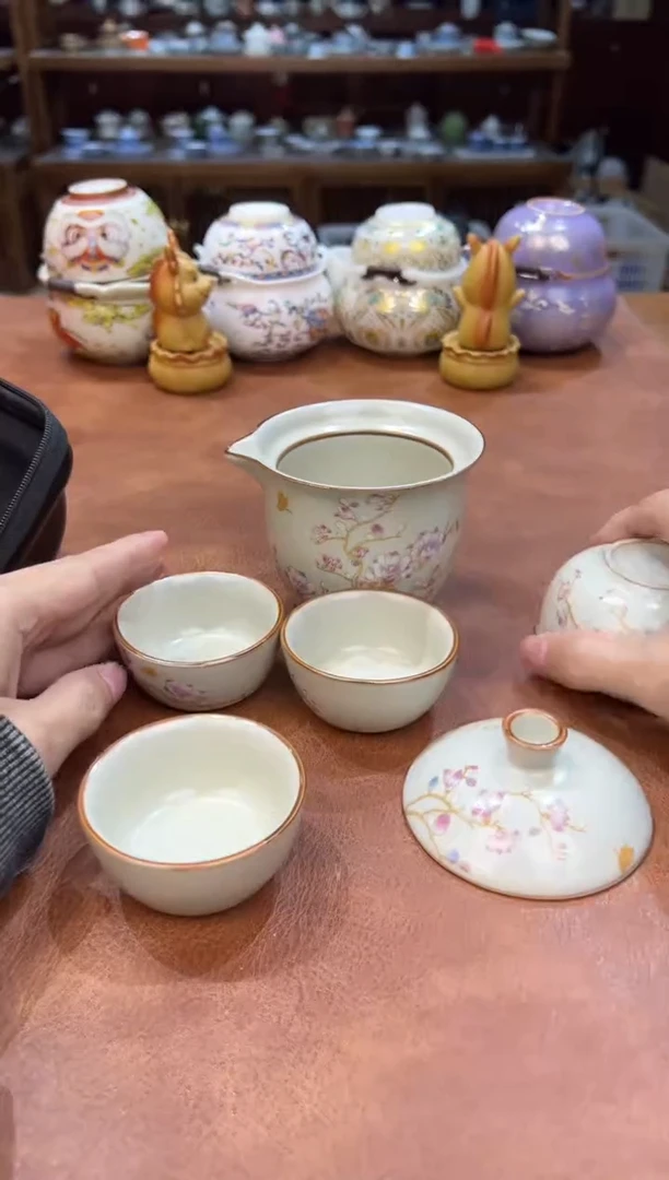 真的很便宜会开片的旅行茶具