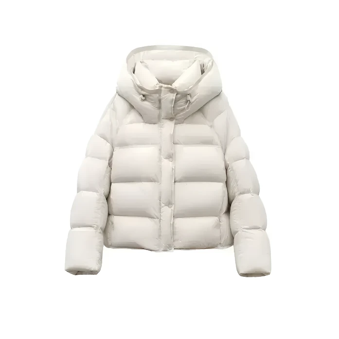 【90白鹅绒】云朵泡芙短款加厚保暖羽绒服时尚连帽外套YKK