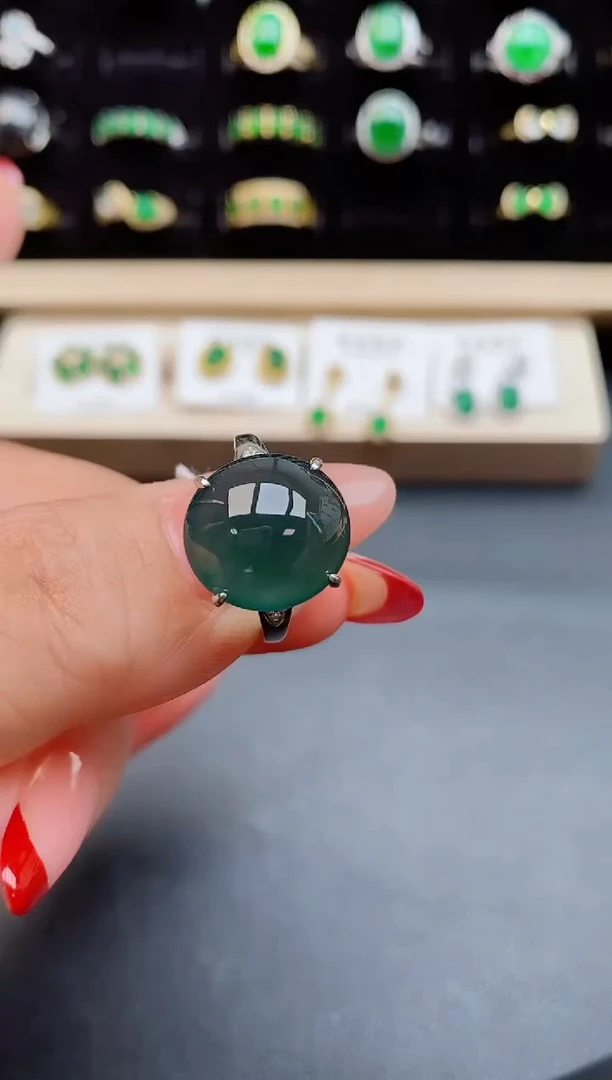 【闪购商品】翡翠戒指银S925镶嵌1212