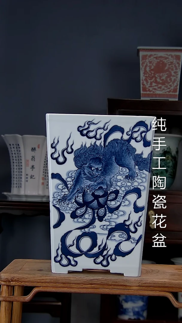 景德镇手工陶瓷花盆