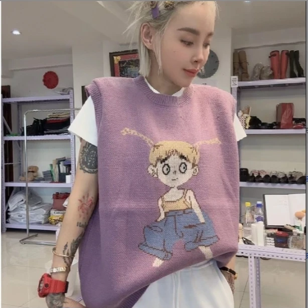 流行款紫色小辫子马甲