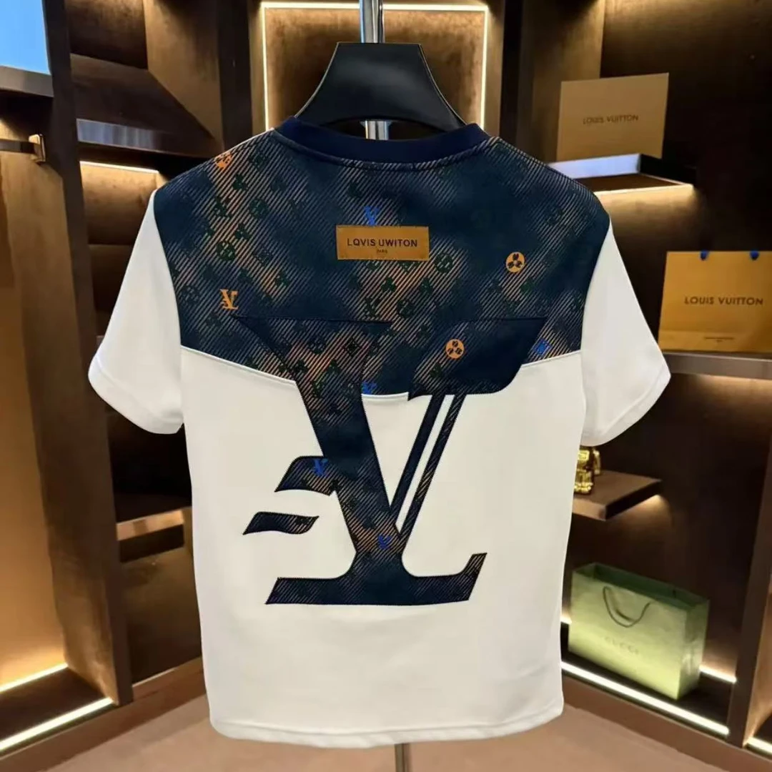 男士夏季新款轻奢休闲百搭修身时尚半袖K898