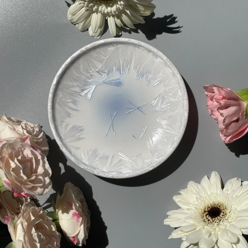 143号 月光烟青 小圆盘 杯托 首饰盘 点心盘 陶瓷