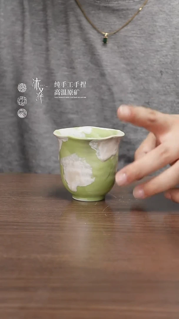 陶瓷无盖款沐泽若芳纯手工主人杯