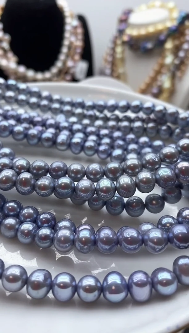 【闪购商品】淡水珍珠颈饰钛钢75