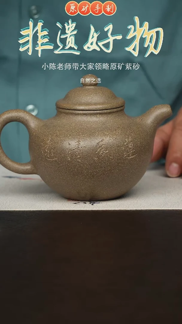 茶壶紫砂宜兴原矿紫砂壶  莲子