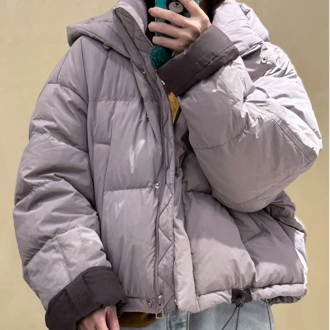 2025冬季新短款连帽羽绒服24816休闲百搭女士保暖时尚女款