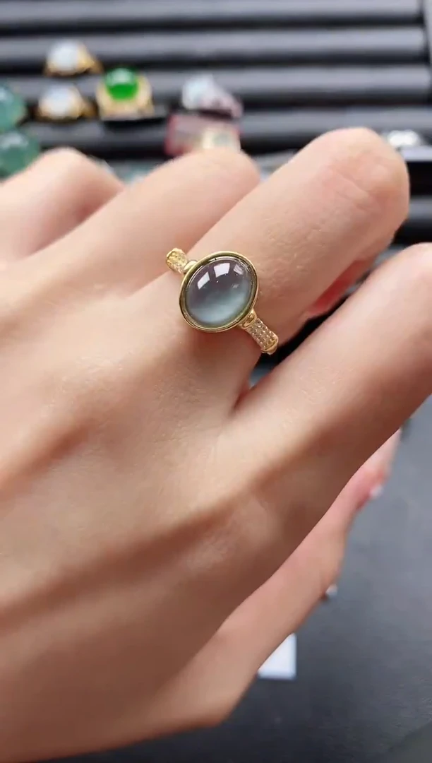 【闪购商品】翡翠戒指银S925镶嵌51151