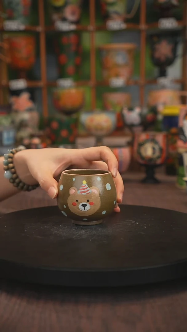 紫砂油画手绘釉下彩