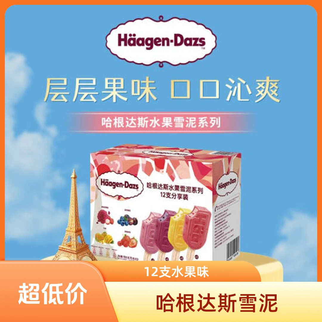 哈根达斯 水果雪泥系列12支