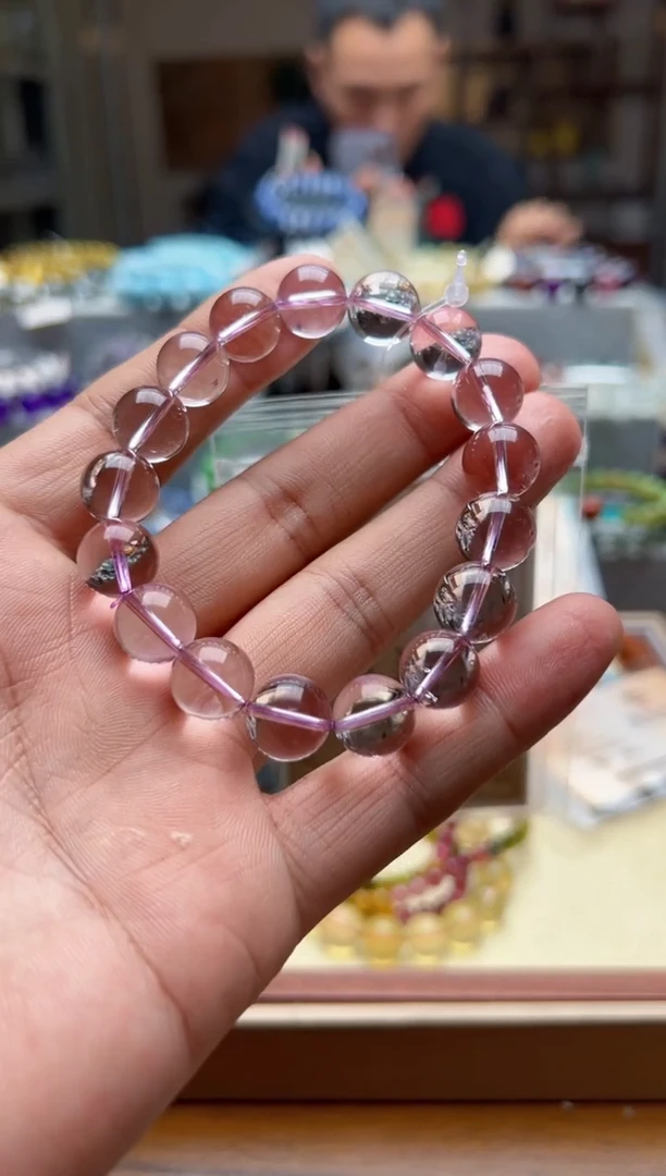 未镶嵌手链水晶玻利维亚紫水晶11mm+