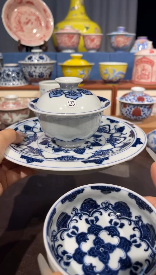 杯123缠枝花卉三件ff401*2+402