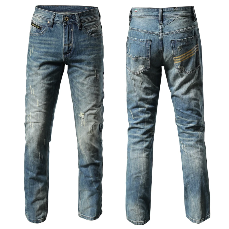 秋冬潮牌迪赛二次方宽松直筒青年复古怀旧牛仔裤男士青年印花长裤