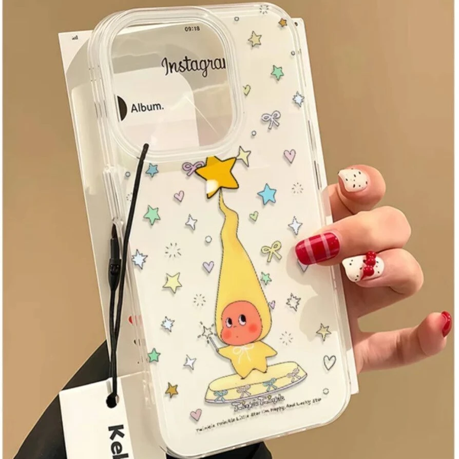 小星星IMD星星人适用iPhone苹果15手机壳小米14VIVO华为荣耀OPPO