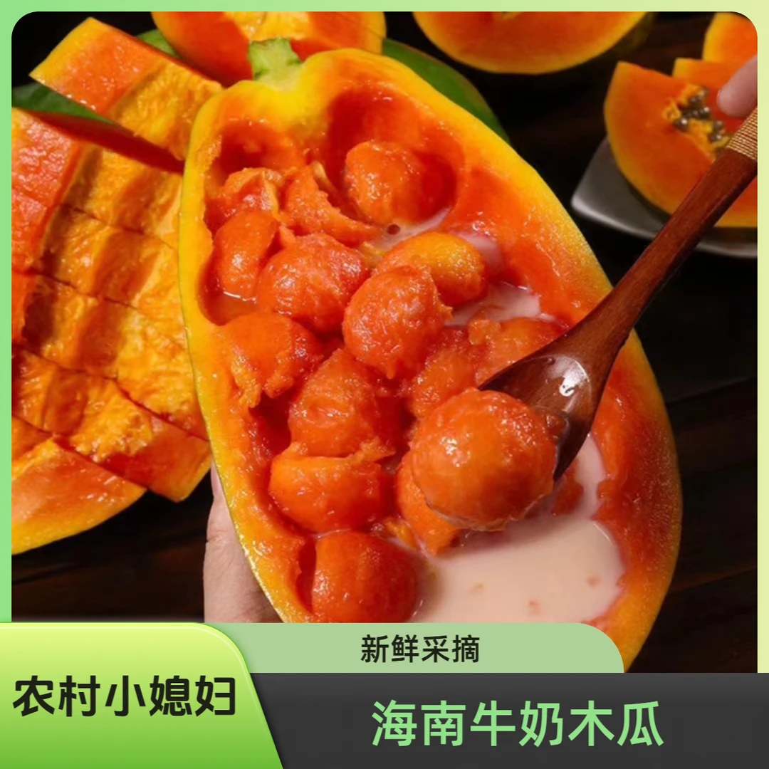 海南红心木瓜5/8斤当季原产地新鲜水果现摘树上熟牛奶木瓜