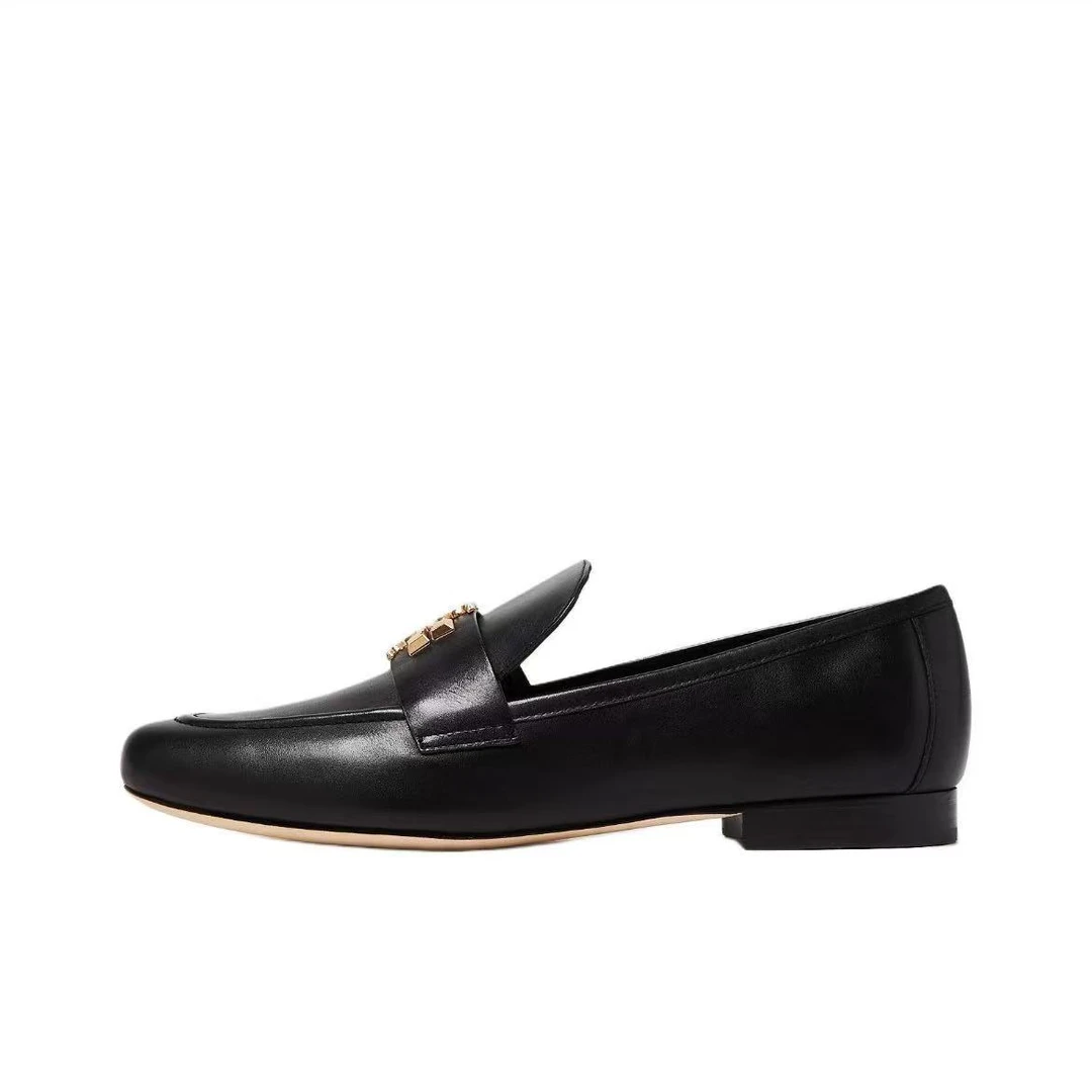 Tory Burch汤丽柏琦 预售 Eleanor Loafer黑色乐福鞋158204-006