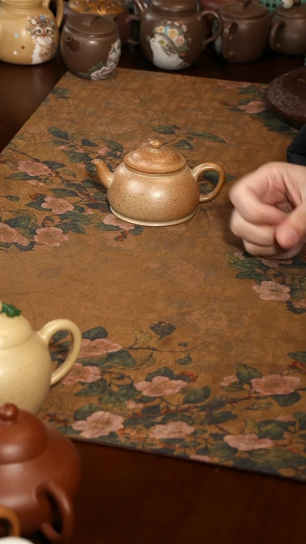 茶壶紫砂柴烧半月壶