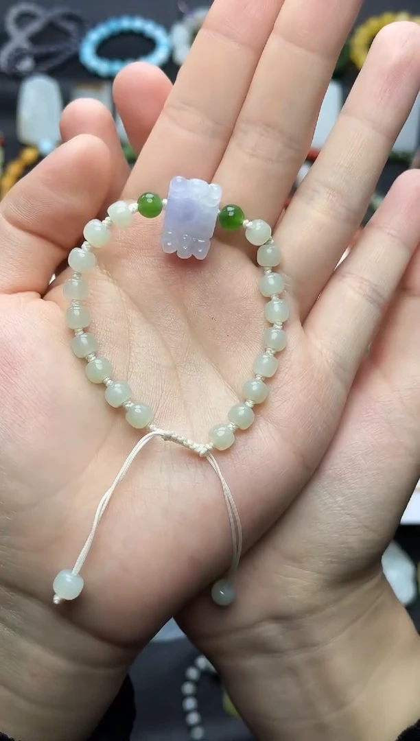 未镶嵌手绳翡翠路路通手绳06
