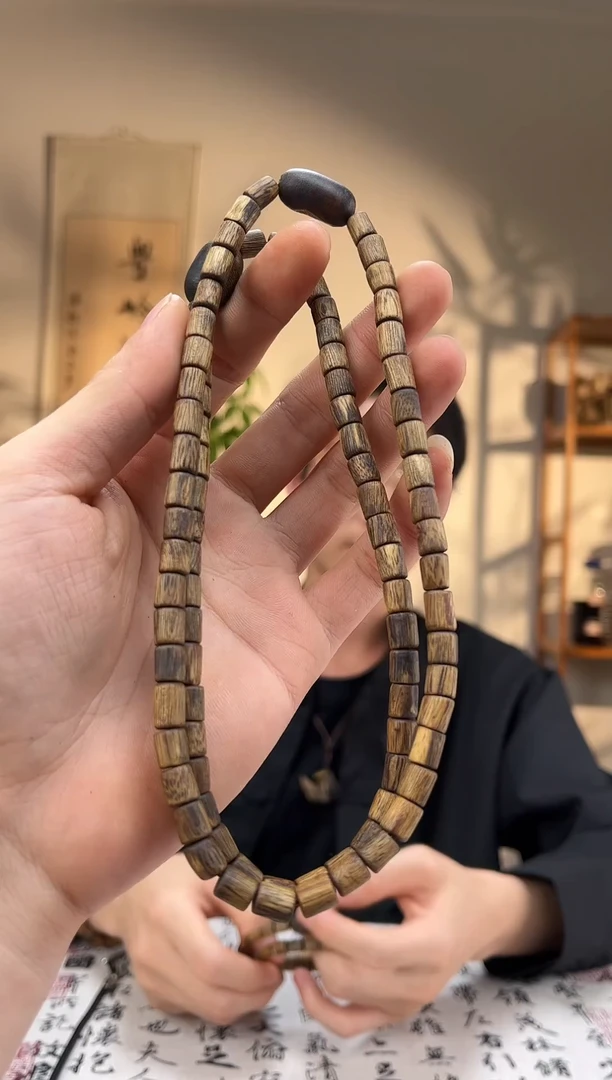 手串沉香奇楠6MM桶珠双圈8g+ 多样性发一条
