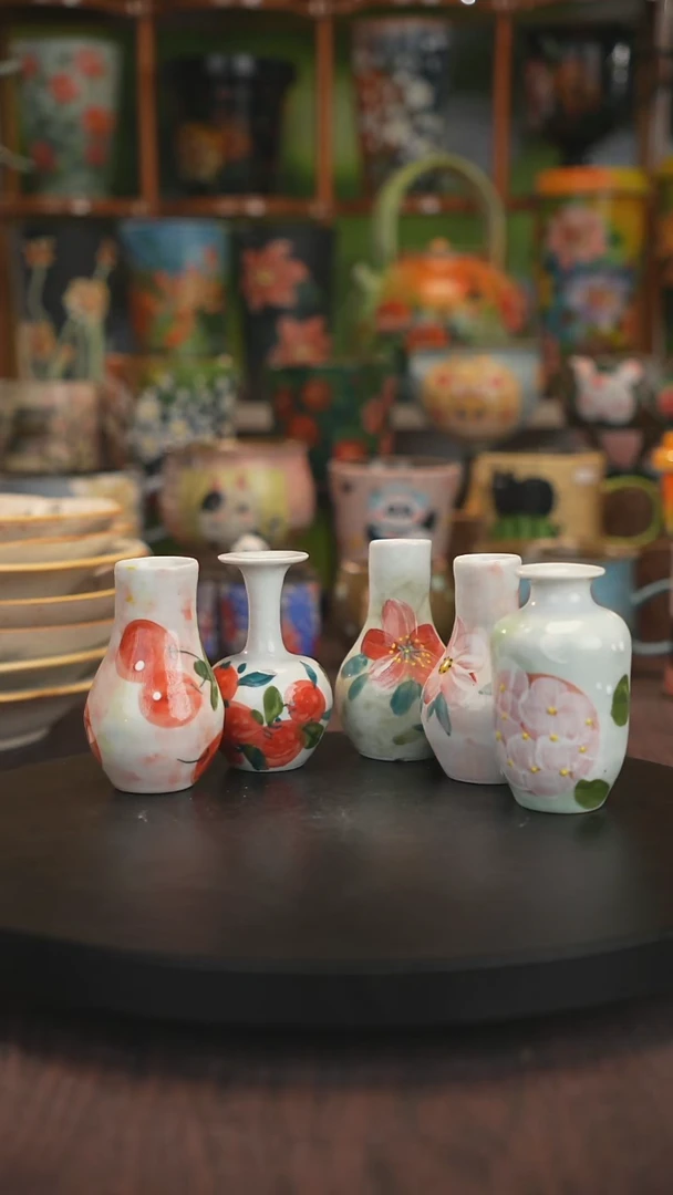 手绘釉下彩随机发一