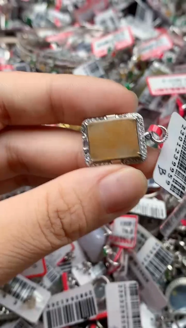 银S925镶嵌戒指翡翠天然A货缅甸翡翠