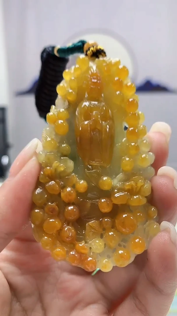 定制翡翠未镶嵌4829ms-毛货95观音