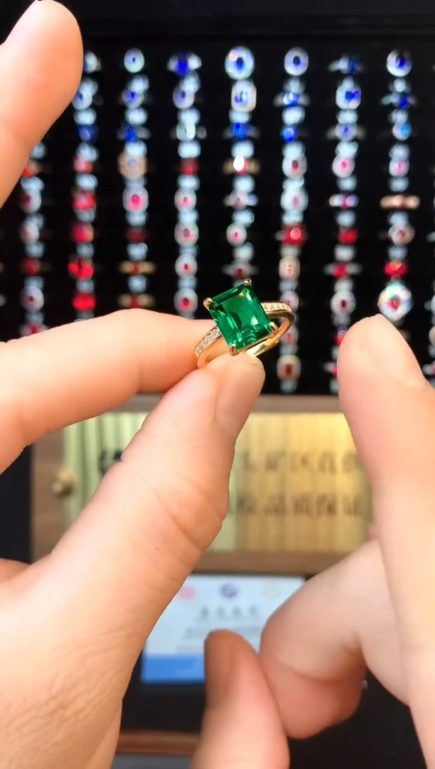 戒指透辉石银S925镶嵌......