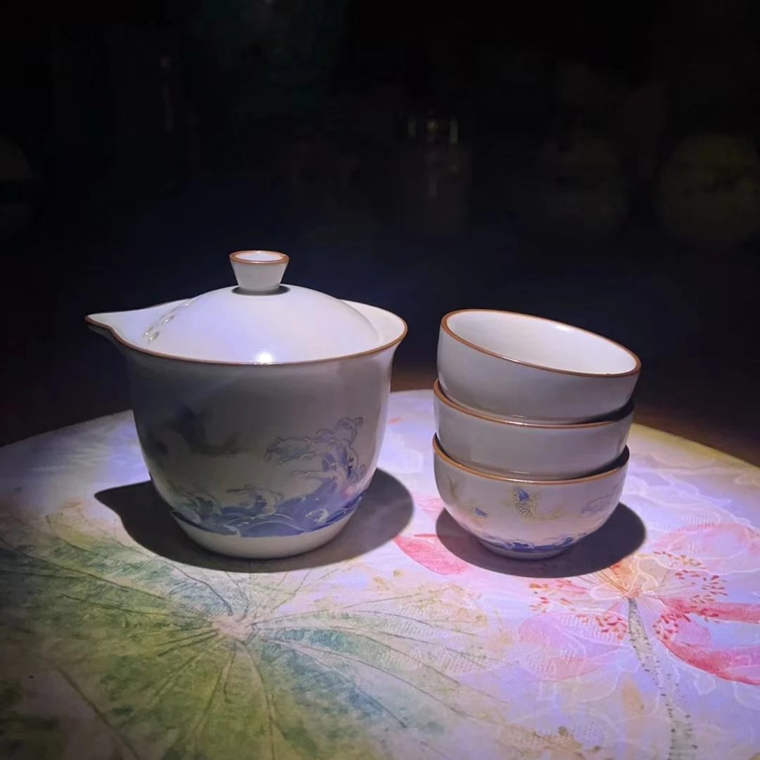 G2856鱼跃龙门旅行茶具