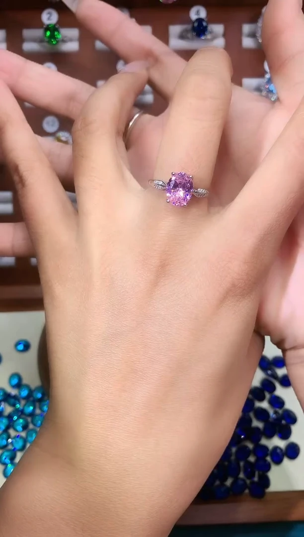 银S925镶嵌戒指碧玺810