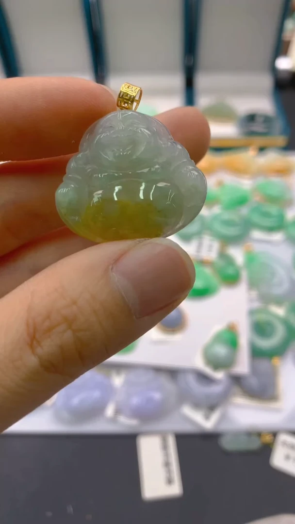 【闪购商品】翡翠颈饰18K金镶嵌1111111111