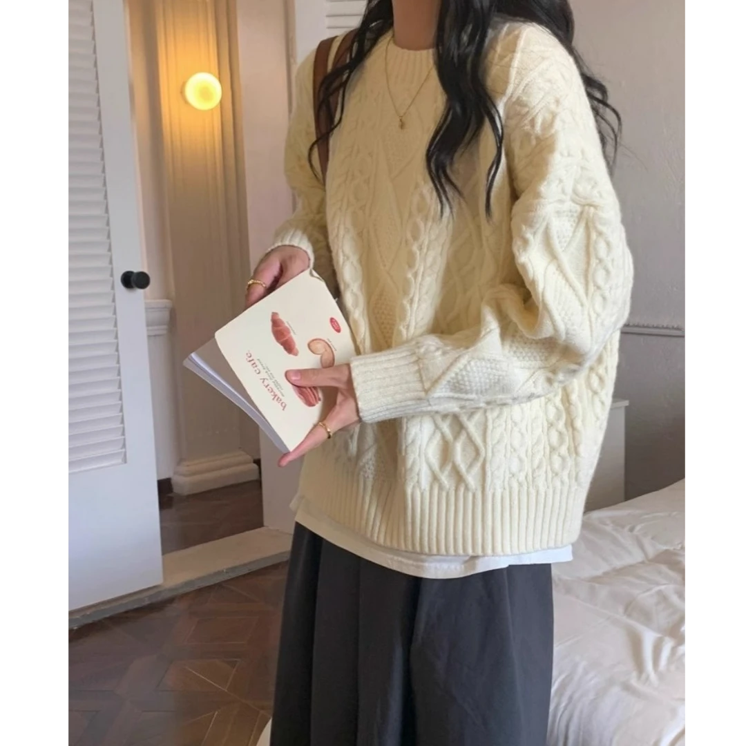 3684气质百搭毛衣针织套头女新款外搭洋气小个子上衣针织