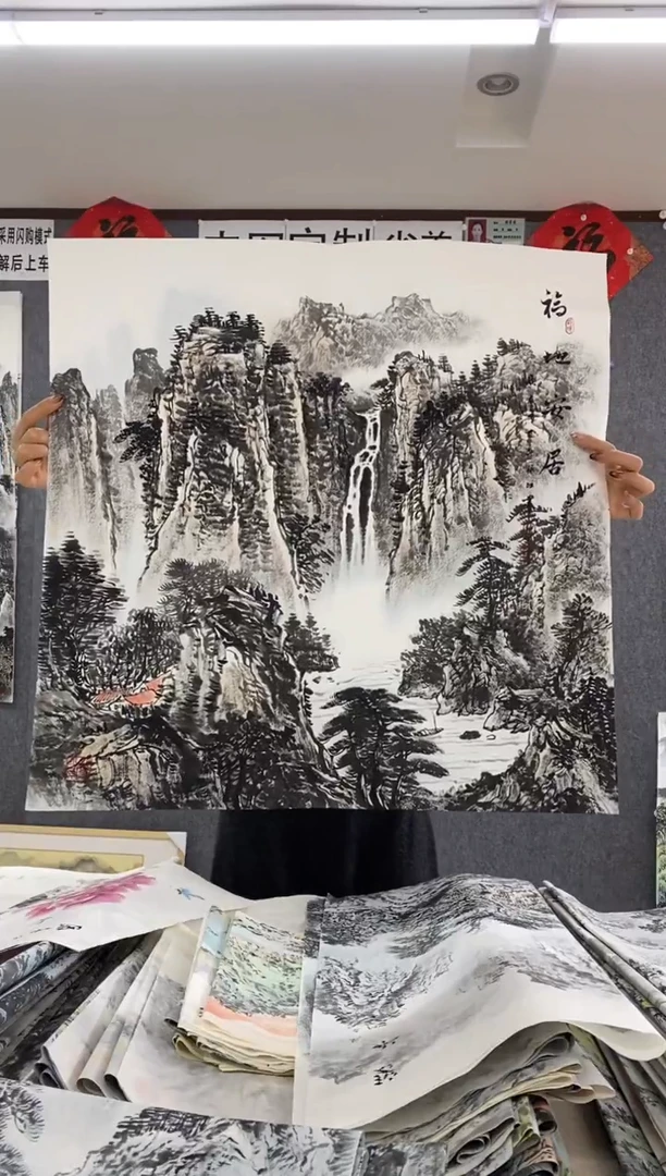 国画福利！沈泳江手绘 四尺斗方68*68cm