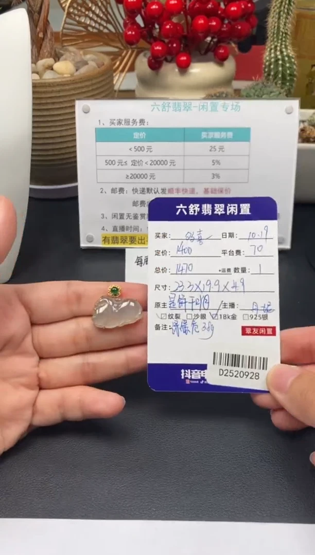 颈饰18K金镶嵌翡翠多*D2520928