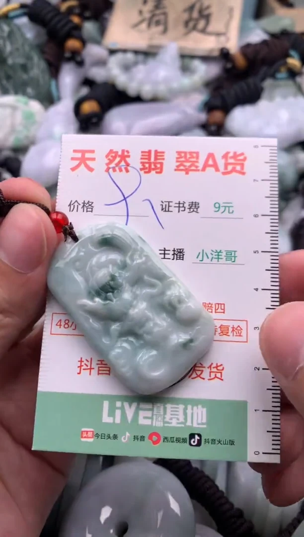 翡翠未镶嵌吊坠(不含链)1