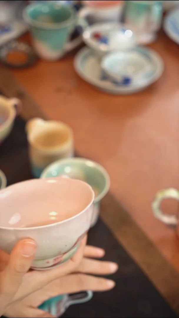 柿****️哼窑葫芦粉色咖啡杯