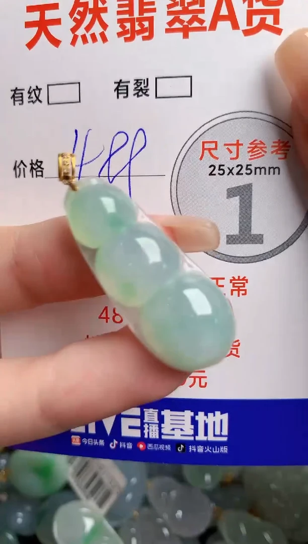 翡翠18K金镶嵌颈饰0046385532