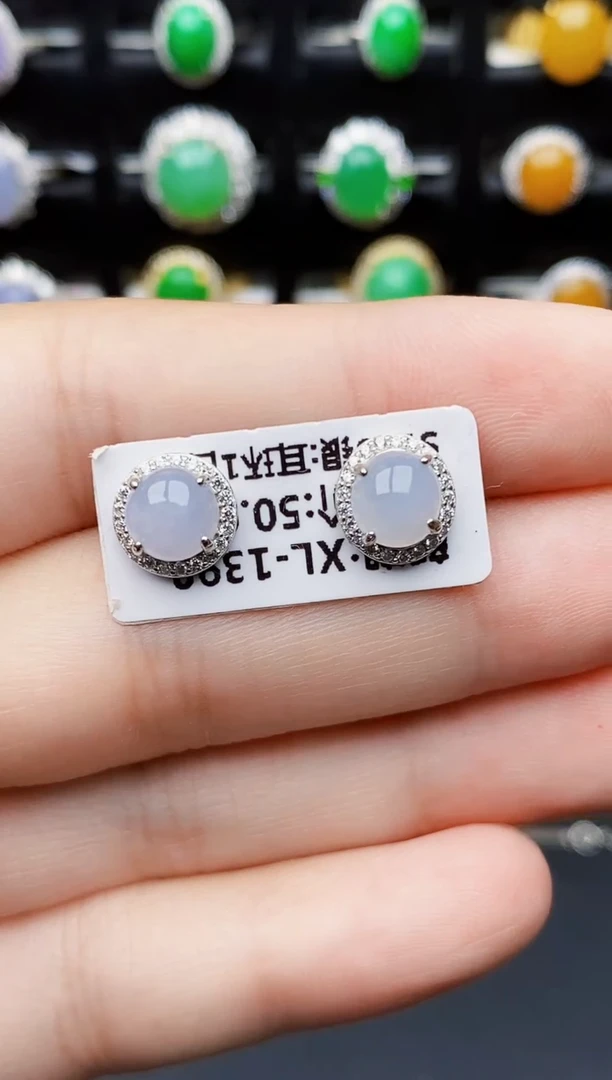 银S925镶嵌戒指翡翠0145