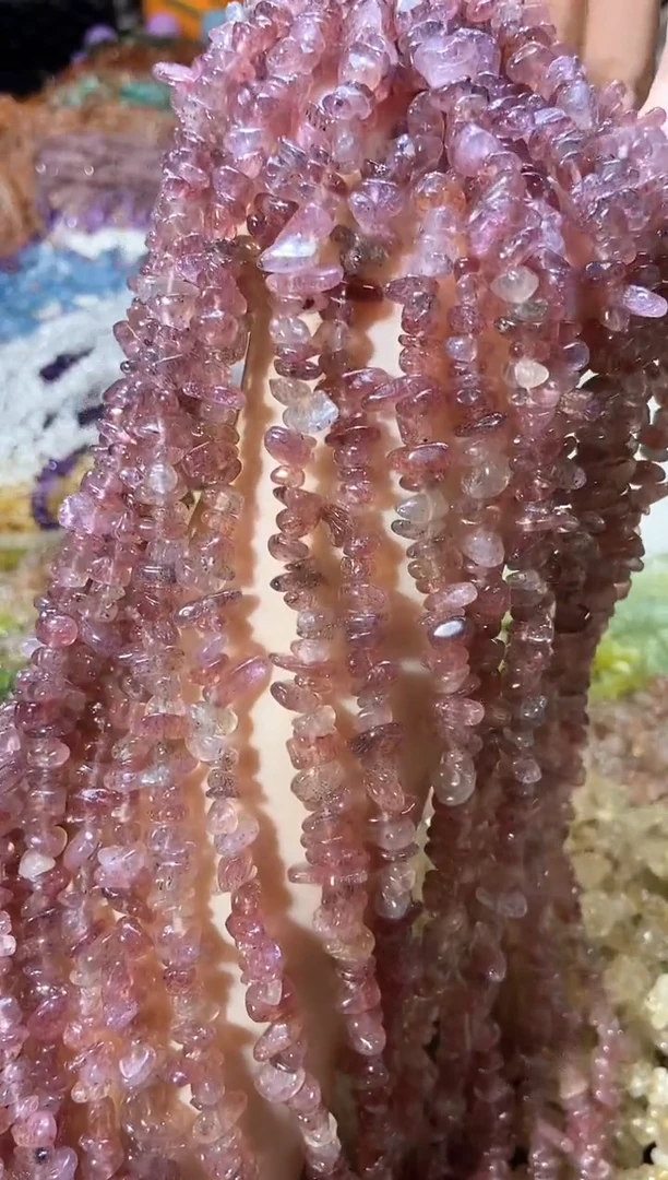 水晶珠宝半成品未镶嵌草莓晶