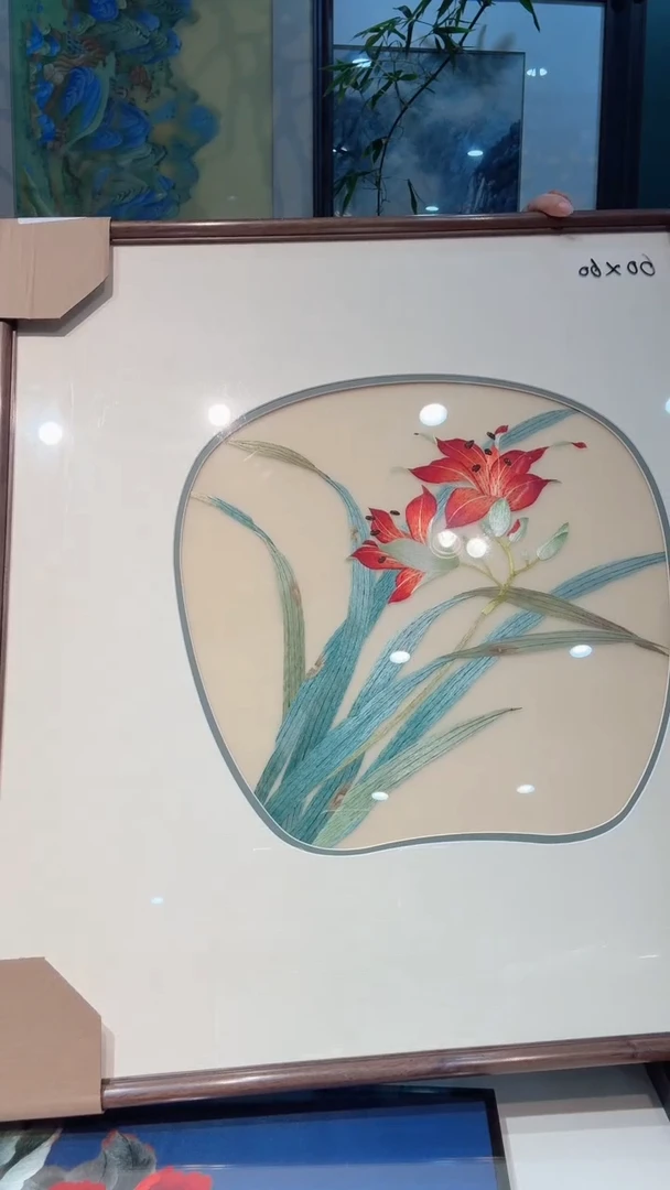 横款非遗苏绣手工刺绣装饰画