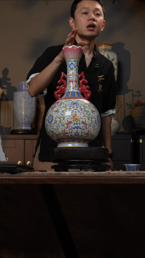 摆件WN问泥景德镇陶瓷花瓶摆件
