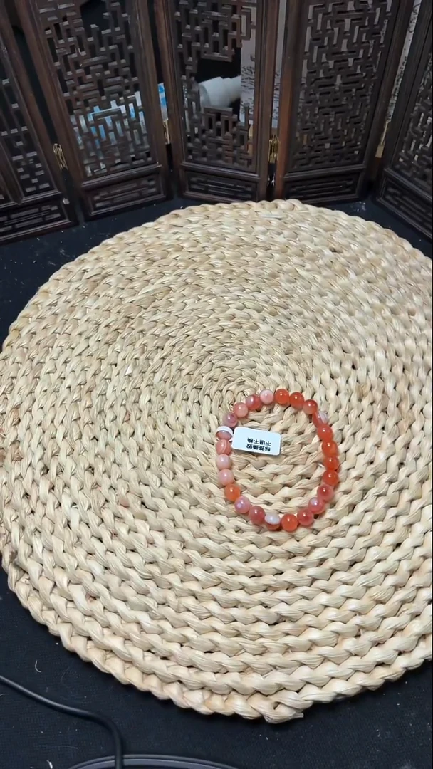 未镶嵌手串南红玛瑙天眼手串8mm