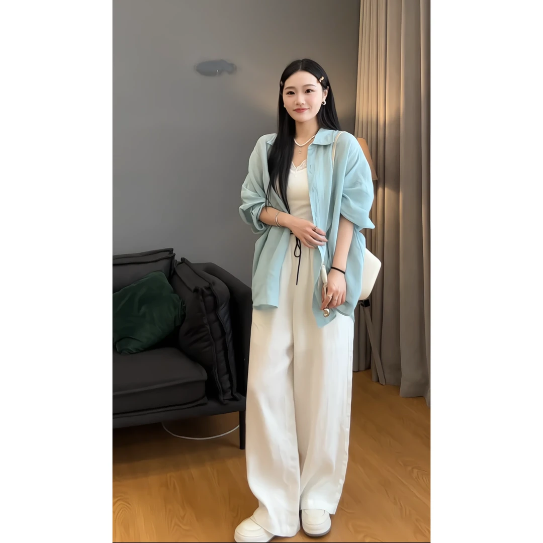 佩佩PB 【纯苎麻衬衣】防晒衬衫 H8335 6056077时尚休闲夏季气质