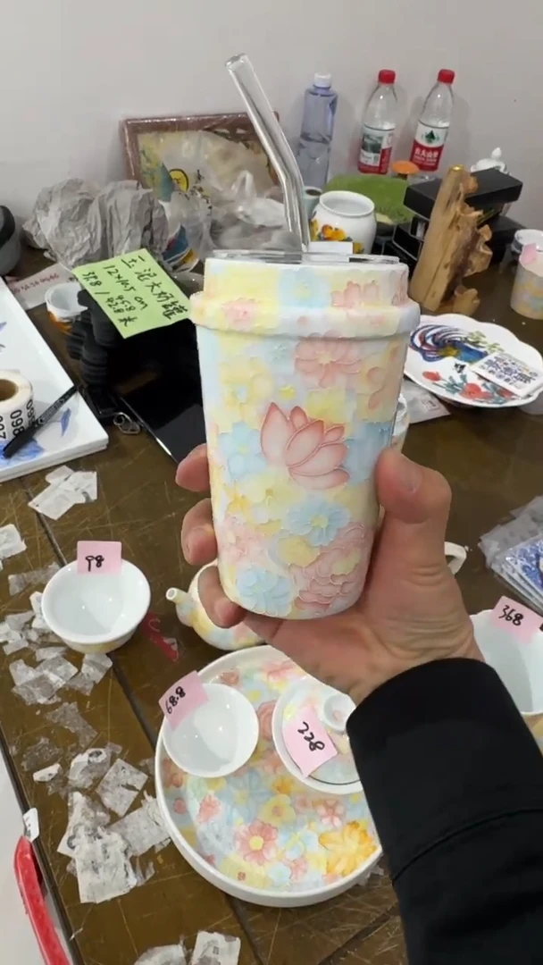 其他景德镇高温瓷（万花杯）