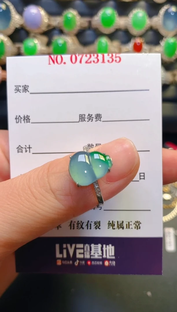 银S925镶嵌翡翠耳饰天然
