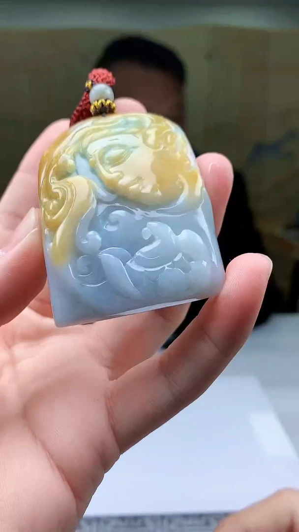 【闪购商品】定制翡翠未镶嵌4969bb-毛货挂件17