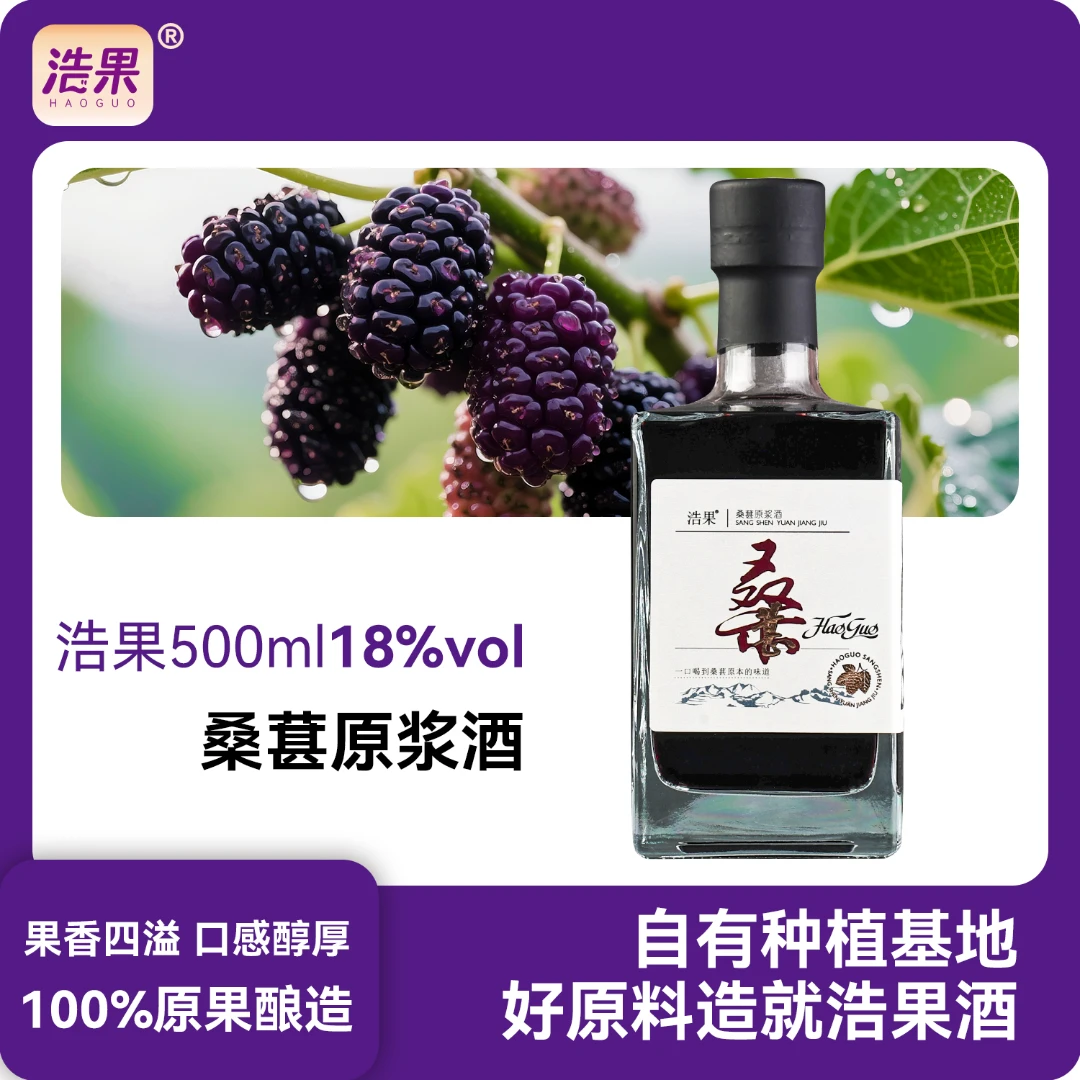 浩果桑葚原浆酒18°500ML